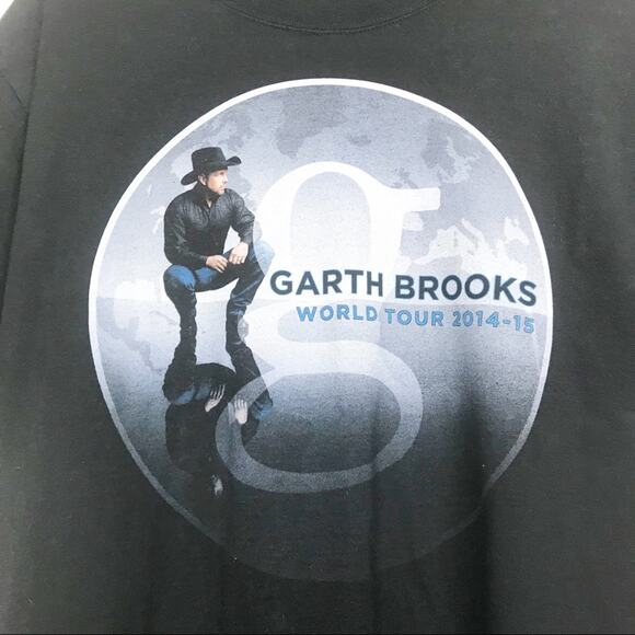 Garth Brooks World Tour Band T-Shirt Medium 2014-2015 Concert Tee - Picture 2 of 5